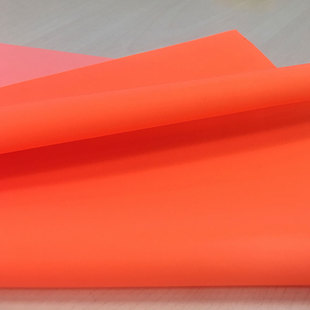 柔軟滌絲紡橘色反光布