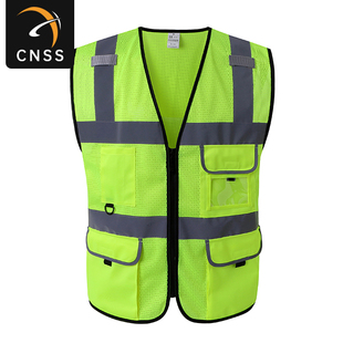 網(wǎng)布透氣反光背心施工交通安全熒光騎行馬甲